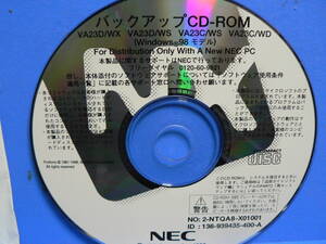 送料最安 120円 CDN23：NECバックアップCD　VA23D/WX、-WS、VA23C/WS、-WD（Windows98モデル）