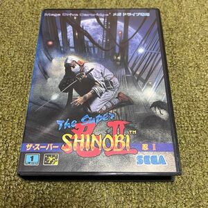 箱説明書付 ザ・スーパー忍Ⅱ The Super SHINOBI Ⅱメガドライブ MD ソフト 中古品