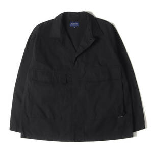 DESCENDANT ディセンダント シャツ サイズ:2 20AW コットン/コーデュラナイロン ファティーグシャツ DWU FATIGUE SHIRT ブラック