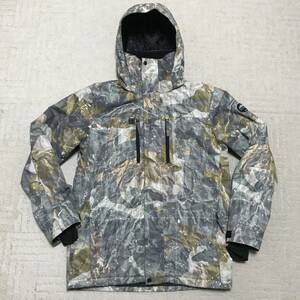 美品◆2019◆迷彩柄◆QUIKSILVER MISSION PRINTED JACKET Mサイズ カモフラ クイックシルバー ジャケット メンズ スノーボード