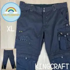 ユーロ古着　KINGCRAFT ワークパンツ　カーゴパンツ　ブラック　54