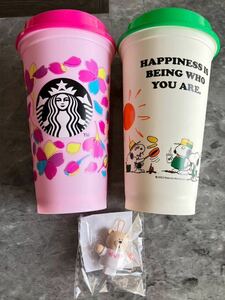 スターバックス ベアリスタ 2024 さくら　sakura カラーチェンジグ　スヌーピー　SNOOPY リユーザブルカップ　スタバ　Starbucks 2点セット