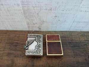 厳選　ZIPPO ジッポ　2点　まとめ　ストーンウイングメタル　ゴールデントータス　ライター　喫煙具　ビンテージ　ジャンク