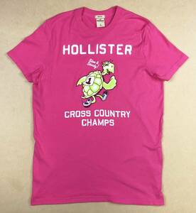 HOLLISTER CROSS COUNTRY CHAMPS 丸首Tシャツ L ピンク ヴィンテージ加工 ビンテージ加工 ホリスター