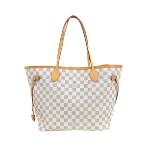 ルイヴィトン ネヴァーフルMM ダミエアズール トートバッグ ダミエアズールキャンバス N41361 ホワイト レディース LOUIS VUITTON 中古