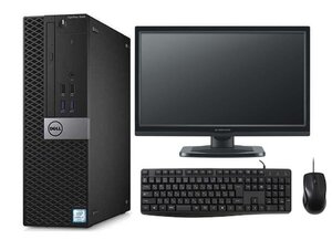 30日保証 Windows10 Pro 64BIT DELL Optiplex 7040 SFF Core i5 第6世代 メモリ 16GB 新品SSD 512GB DVD 22インチモニター付 中古パソコン