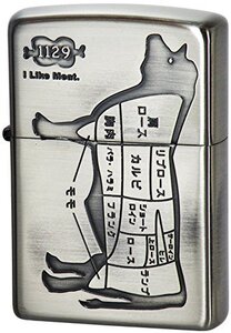 ZIPPO ジッポ― ZP アイライクミート ウシ Ni アンティークニッケル 牛 牛肉