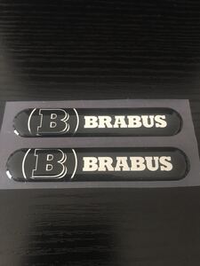 2セットメルセデスベンツ BRABUS ブラバス 3D エンブレム ブラック smart スマート 453C453 A453フォーツーfortwo cabrio W219W246W222w463