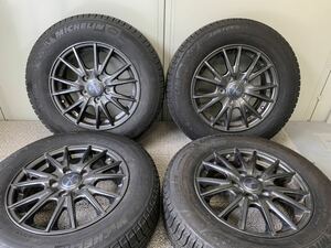 バリ溝　スタッドレス4本セット　アルミホイール付き　ミシュラン　X-ICE 3 205/65R15 15×6J オフセット53