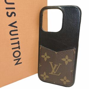 ルイヴィトン LOUIS VUITTON バンパー スマホケース モノグラム リバース iPhone14Pro 黒 ブラック ポケット 収納 カード入れ M81999