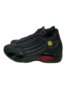 NIKE◆AIR JORDAN 14 RETRO/エアジョーダンレトロ/ブラック/487471-003/25cm/BLK