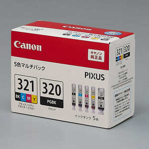 送料無料!! CANON BCI-321+320/5MP 3333B001 5色マルチパック インクタンク 純正