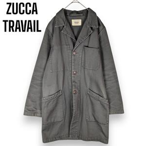 ズッカ トラバイユ ZUCCa Travail コットン チェスター コート ライト ジャケット ブルゾン アウター ダークグレー系 メンズ レディース