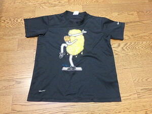 n404y　S　140サイズ　ナイキ　カツくん　Tシャツ　半袖シャツ　野球　NIKE　子供服　男の子　キッズ　子ども　中古　(0319)