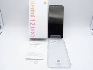 HE-493◆au Redmi 12 5G XIG03 128GB ポーラーシルバー 中古品