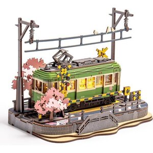 新品 ROBOTIME 桜の旅 クリスマスプレゼント 誕生日 人向けの木製モデル ウッドパズル 3D 木製 立体パズル 118