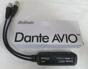 送料無料 Audinate DANTE AVIO 2CH AES3 I/O Adapter ADP-AES3-AU-2X2 と PoEインジェクター BUFFALO BIJ-POE-1P/HG のセット