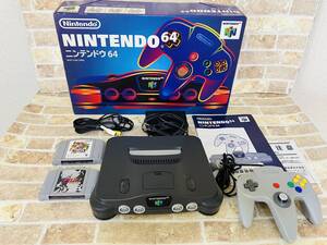 動作品　任天堂　NINTENDO64　ニンテンドー64　本体　NUS-001　+ソフト2本（大乱闘スマッシュブラザーズ、ゼルダの伝説　時のオカリナ）