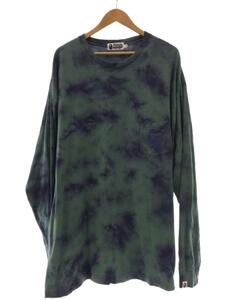 A BATHING APE◆長袖Tシャツ/-/コットン/GRN/001LTI801006M