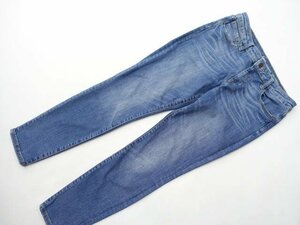 メンズ 美品 ギャップ GAP ノータックデニムスキニーパンツ W74 ブルー