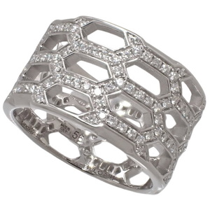 BVLGARI(ブルガリ) セルペンティ ダイヤモンド リング 指輪 56 K18 ホワイトゴールド WG 16(56)号 40803000496【アラモード】