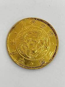 19201 岡612-319　旧2円 金貨　明治3年　古銭　アンティーク　コイン　日本　硬貨 貨幣　★