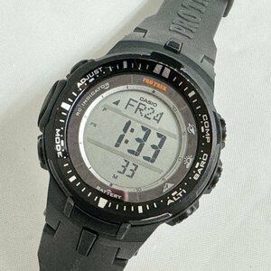 キングラム[27]CASIO カシオ プロトレック PRO TREK PRW-3000 電波ソーラー 腕時計★稼働★ジャンク扱い★１円～【送料無料】