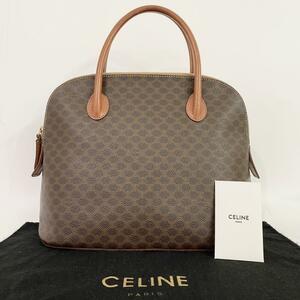 《大特価！》 CELINE セリーヌ ハンドバッグ マカダム ブラウン レザー 2-20405