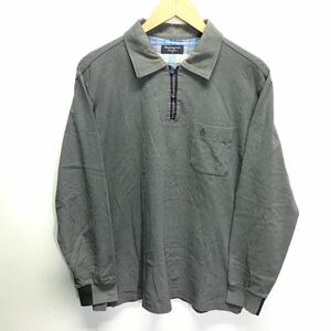 これからの時期に◎【Munsing wear】 マンシングウェア 長袖ポロシャツ GOLF ゴルフ トップス 大人スタイル チャコール メンズ M /Y5279ii