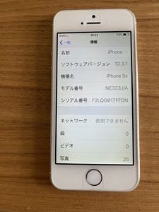 iPhone5s 16GB ドコモ シルバー 利用制限◯