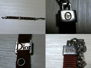 男女OK●Christian Dior　クリスチャンディオ―ル　ロゴ　ブレスレット　18ｃｍくらいから23ｃｍくらいまで　アンティーク？　