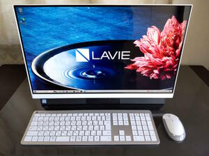 【美品】第8世代Core i7/超高速 M.2 SSD 512GB＋HDD 1TB/大容量メモリ 16GB★Blu-ray★23.8型 LAVIE Desk All-in-one #24bh