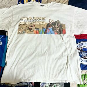 90s 90年代 ヴィンテージ star wars スターウォーズ エピソード1 ファントムメナス ポッドレース セブルバ プリントTシャツ Tシャツ XL