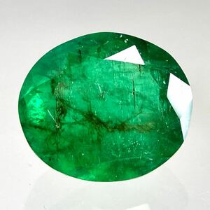 ≪天然エメラルド3.501ct≫n 約11.0×9.5mm ルース 裸石 emerald ベリル beryl 宝石 ジュエリー jewerly EA5/zz w2 85