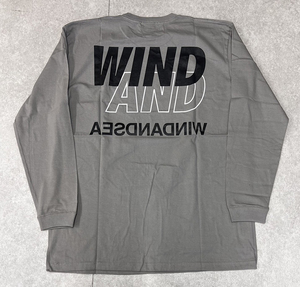 新品未使用 WIND AND SEA ウィンダンシー/SEA L/S T-shirt COLOR:STONE GRAY SIZE:XL