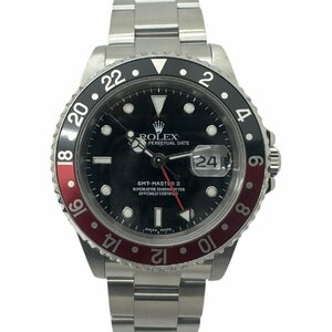 【中古】｜ROLEX ロレックス 16710 GMTマスター2 Y番 ブラック レッド コーク メンズ 腕時計 ステンレス 自動巻き