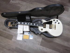 美品 Gibson Custom Shop Les Paul Custom w/Ebony Fingerboard Gloss Alpine White 白 2021年製 エボニー指板、ディープ・ジョイント