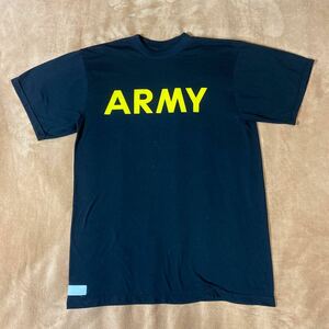 米軍 U.S.ARMY ブラック トレーニングTシャツ サイズM 古着