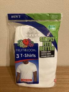 FRUIT OF THE LOOM 2727 Short Sleeve White Crew Neck T-Shirts 3Pack 未使用 フルーツオブザルーム 3枚組み パック クルーネック Tシャツ