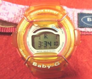 GS5O7）◎完動腕時計送料無料(定形外)★CASIO カシオ BABY-G ★BG-310 オレンジ 取説付き