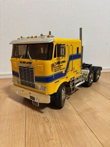 ジャンク 1/14 SCALE R/C TRACTOR TRUCK GLOBE LINER TAMIYA タミヤ　グローブライナー　ホビーラジコン 現状品 コンボイ トレーラー