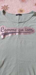 COMME　CA　ISM　コムサ　半袖Tシャツ　中古　くすみ緑