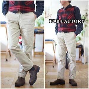 FOB FACTORY 　エフオービーファクトリー　ウエポンチノ ナロートラウザーパンツ　 0514　　NARROW U.S TROUSER サイズLL