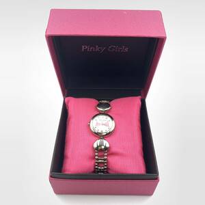 Pinky Girls ピンキーガールズ ハートモチーフ 腕時計 ピンク文字盤 可愛い 箱付き