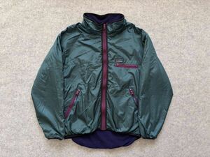 希少 80s L.L.BEAN USA製 リバーシブル ナイロン フリース ジャケット☆70s 90s patagonia LLビーン トートバッグ プリマロフト ビンテージ