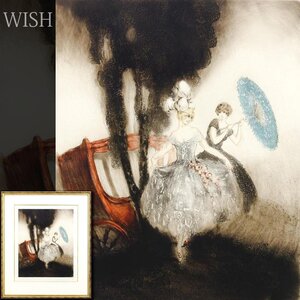 【真作】【WISH】ルイ・イカール Louis Icart「馬車」銅版画 10号大 1948年作 直筆サイン ◆美人 　　〇フランス美人画巨匠 #24102328