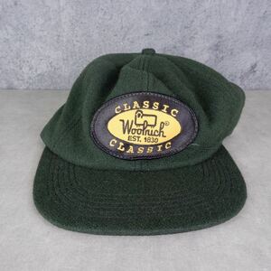 80s USA製 WOOLRICH ウールリッチ デッドストック ウールキャップ グリーン スナップバック タグ付き AZ42