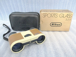 K二な4251 NIKON ニコン 3.5× 双眼鏡 SPORTS GLASS スポーツグラス ケース 箱付き アウトドア