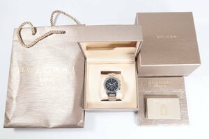 ★BVLGARI ブルガリ ブルガリブルガリ クロノグラフ BB41SCH クオーツ デイト メンズ 腕時計 箱ケース付き 2750-TE