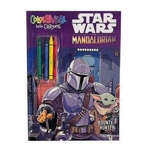 送料込 スターウォーズ ザ マンダロリアン ぬりえ クレヨン付き 15405 STAR WARS 塗り絵 ぬり絵 迷路 おもちゃ ベビーヨーダ グッズ 英語